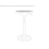 Office stool with height adjustment Ibipeba
