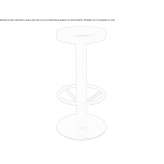 Cast iron stool with footrest Tarcea