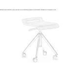 Height adjustable stool with wheels Turriff