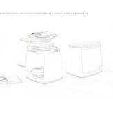 A stool on wheels with storage space Alpette