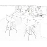 Office stool with footrest Jonen