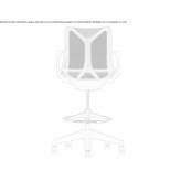 Ergonomic office stool on wheels Bassone