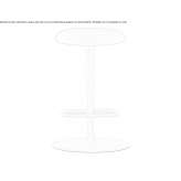 Swivel stool with footrest Scole