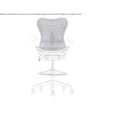 Ergonomiczny, obrotowy stołek biurowy z tkaniny Butterfly Coamo