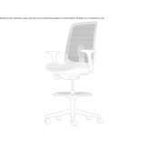 Mesh office stool with 5-star base and armrests Malling