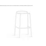 Steel office stool with footrest Topojan