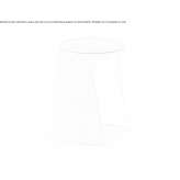 Polypropylene stool with wooden seat Golduzu
