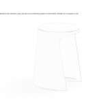 Polypropylene stool with integrated cushion Golduzu