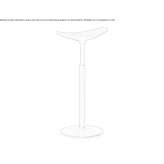 Height adjustable stool Figaro