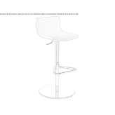 Office stool with height adjustment and backrest Eeklo