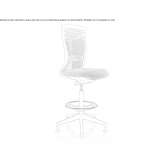 Swivel office stool with backrest and footrest Velim