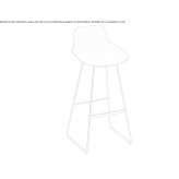 Polypropylene stool with a sleigh-shaped base and backrest Popovice