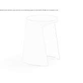 Stackable polypropylene stool Golduzu