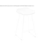 Wooden stool based on a sleigh with a footrest Popovice