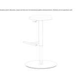 Office stool made of fabric, adjustable in height Laguiole