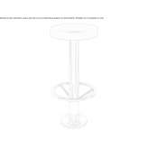 Steel stool with footrest Ladson