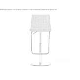 Fabric stool with adjustable height and backrest Izium