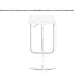 Fabric stool with height adjustment and footrest Izium