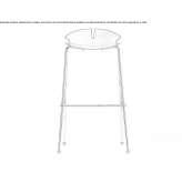 High polypropylene stool with footrest Grobina