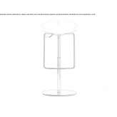 Polypropylene stool with height adjustment and footrest Grobina