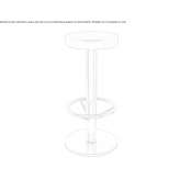 Steel stool with footrest Varygino