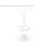 Steel stool with footrest Batarci