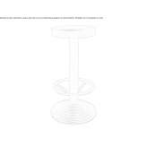 Cast iron stool with footrest Alberite