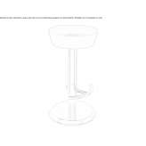 Steel stool with footrest Larvik