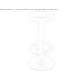 Cast iron stool with footrest Janitzio