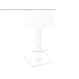 Steel stool with footrest Guzmango