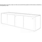 Tanned leather office cabinet with lock Studenok