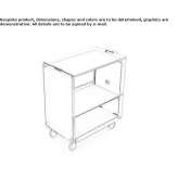 Low, painted metal office cabinet Bosaro