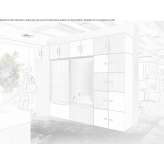 Modular wooden office cabinet with hinged doors Mealhada