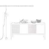 Metal sideboard with doors Huenxe