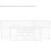 Leather office cabinet with hinged doors Topana