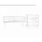 Crystal sideboard with sliding doors Alaminos