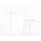 Low office shelf with hinged doors and a lock Winford