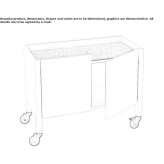 MDF office cabinet on wheels Briollay