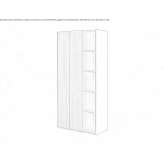 Tall wooden office cabinet with hinged doors Villegas