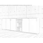 Low office cabinet with sliding doors Elden