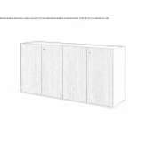 Low wooden office cabinet with a lock Villegas