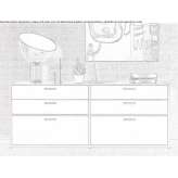 Low, modular, metal office shelf Tesanjka