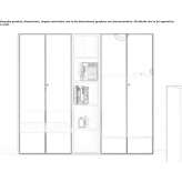 Office cabinet made of lacquered glass and wood Alberic