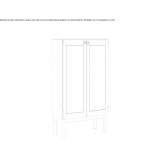 Wooden sideboard/office shelf in Scandinavian style Terlizzi