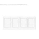 Low office cabinet made of wooden veneer with a lock Echarri