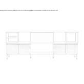 Wooden office cabinet Scheibbs