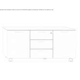 Low wooden office cabinet with hinged doors Kaposvar