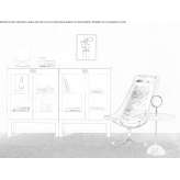 Wooden sideboard/office shelf in Scandinavian style Terlizzi