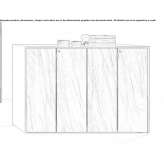Biurowy regał do przechowywania z Laminamu® i drewna Alberic
