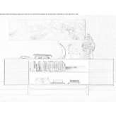A low, wooden office shelf Cardwell